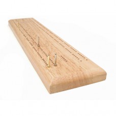 Competition Cribbage Set, Solid Oak Wood Sprint 2 Track Board with Metal Pegs   553449829